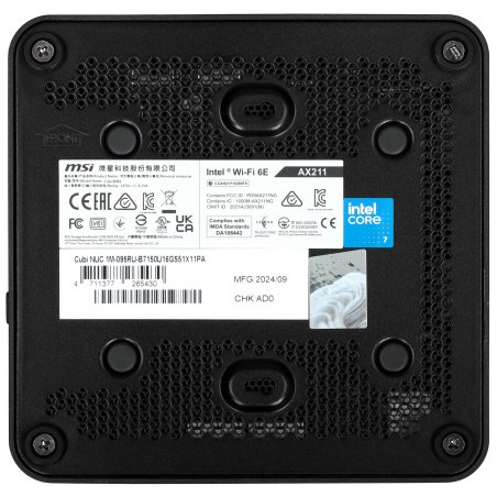 Мини ПК MSI Cubi NUC 1M-095RU Core 7 150U (1.8) 16Gb SSD 512Gb Graphics CR Win 11Pro 2xGbitEth WiFi BT 120W черный (9S6-B0B111-420)