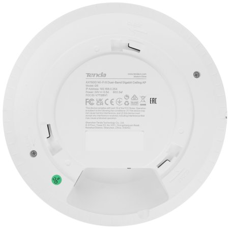 Tenda i26 Двухдиапазонная гигабитная точка доступа AX1500, 2,4/5 ГГц, до 1501 Мбит/с, антенны 2x4дБи, PoE, 1x1 Gbит/с