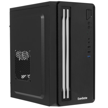 Компьютерный корпус Minitower ExeGate mEVO-7805-XP400 (mATX, БП XP400 с вент. 12см, 2*USB+1*USB 3.0, аудио, черный, с 2*RGb подсветкой)