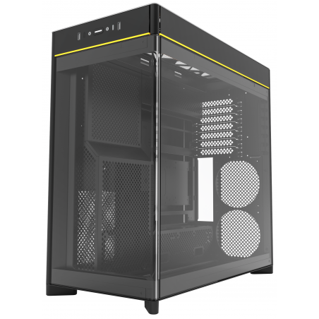 Компьютерный корпус Montech HS02 черный без БП ATX 4x140мм 2xUSB 3.0 1xUSB3.1 audio bott PSU