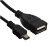 Кабель Rexant (18-1181) USB кабель OTG mini USB на USB шнур 0.15M черный