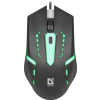 Мышь проводная Defender Hit MB-601 черный, 1200 dpi, USB, кнопки - 4