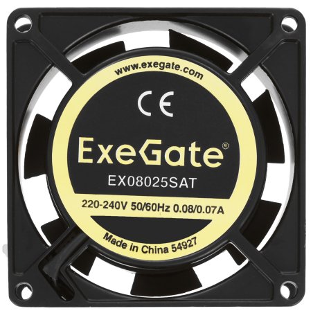 Вентилятор для корпуса ExeGate EX08025SAT черный, 80 мм, 2500 об/мин, 31 дБ