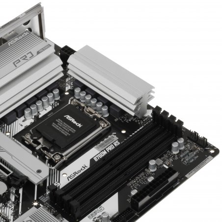 Материнская плата ASRock B760M Pro RS, LGA1700, Intel B760, 4xDDR5, 4xSATA, 3xM.2, 1xPCIe 5.0 x16, 1xPCIe 3.0 x4, DisplayPort, HDMI, 1x2.5Gb LAN, USB Type-C, 3x3.5 мм, 7.1, microATX
