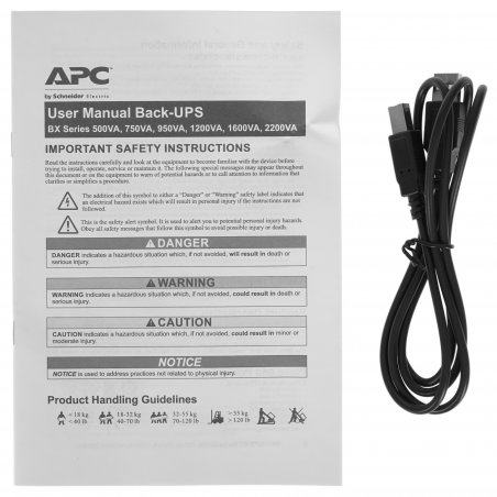 Источник бесперебойного питания APC Back-UPS BX2200MI-GR 1200Вт 2200ВА черный
