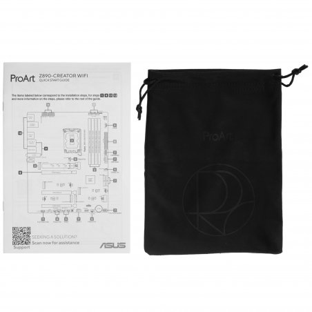 Материнская плата ASUS ProArt Z890-CREATOR WIFI, LGA 1851, Intel Z890, 4xDDR5, 4xSATA, 5xM.2, 2xPCIe 5.0 x16, 1xPCIe 4.0 x16, 1xHDMI, 1xDP, 1x 10Gb LAN, 1x 2.5Gb LAN, 2xUSB-C 10Gbps, 6xUSB-A 10Gbps, 1xUSB-A 2.0, 7.1, ATX