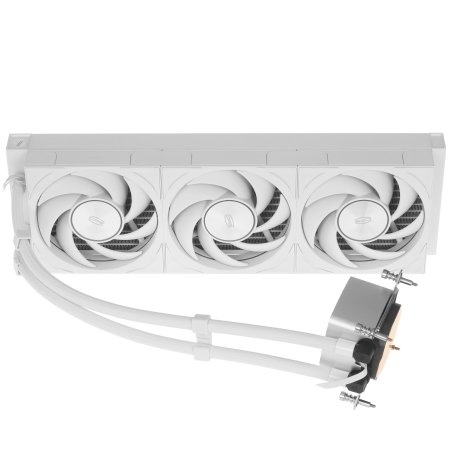 Система охлаждения PCCooler DT360 ARGb Display WH (300W, 360мм, LED temp., белый, ARGb/ Fans: 3x120мм, 83.83CFM, 3000RPM/ Pump height 62мм, 15dBA, 2600RPM, Rad thickness 27мм/ S: 1851, 1700, 1200, 115X, AM5, AM4)