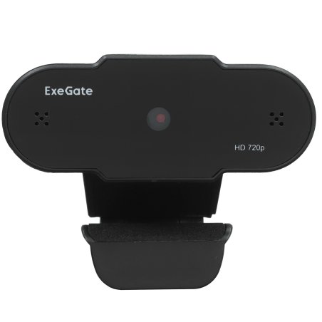 Веб-камера ExeGate EX287386RUS BlackView C525 HD Tripod (матрица 1/3" 1,3 Мп, 1280х720, 720P, 30fps, 4-линзовый объектив, шторка, USB, фиксированный фокус, микрофон с шумоподавлением, универсальное крепление, штатив Flex в комплекте, кабель 1,5 м, Win Vis