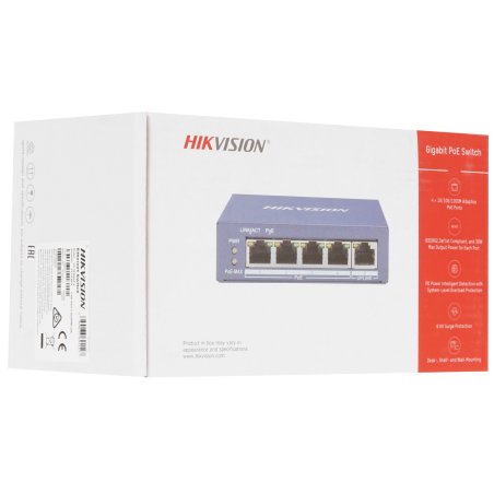 Коммутатор 4PORT 1000M POE DS-3E0505P-E/M HIKVISION