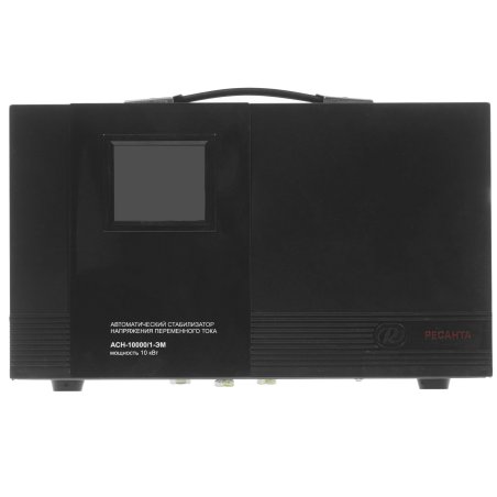 Стабилизаторы напряжения Ресанта АСН-10 000/1-ЭМ 63/1/8 Стабилизатор 220В±2%, Габариты 400х323х183, Вес 24 кг