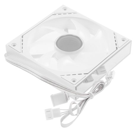 Вентилятор для корпуса Thermalright TL-M12W-S (120x124x25мм, 4-pin PWM, ARGb, 47.6CFM, 23.2dBA, 1500RPM, белый)