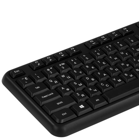 Комплект клавиатура + мышь Оклик S277W клав:черный мышь:черный USB беспроводная Multimedia (2066172)