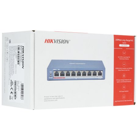 Коммутатор 9PORT 100M 8POE DS-3E0109P-E(C) HIKVISION