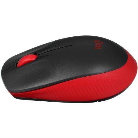 Мышь беспроводная Logitech M190 черный/красный, 1000 dpi, радиоканал, USB, кнопки - 3