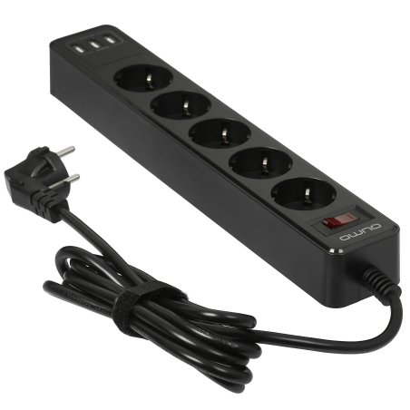 Сетевой фильтр QUMO Power Bar 5SP4U (P-0005), черный