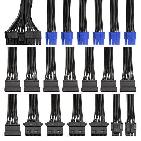 Блок питания серверный 900W ExeGate ServerPRO-900RADS (ATX, for 3U+ cases, APFC, КПД 80% (80 PLUS), 14cm fan, 24pin, 2(4+4)pin, PCIe, 5xSATA, 4xIDE, Cable Management, black)