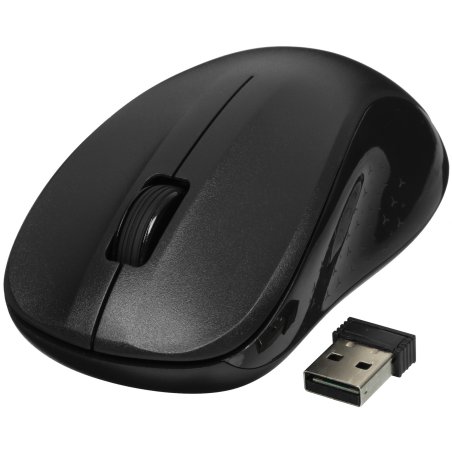 Мышь беспроводная Acer OMR302 черный, 1200 dpi, радиоканал, USB, кнопки - 3