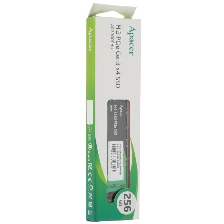 Накопитель SSD Apacer AS2280P4U, 256Gb, M.2 2280, PCIe 3.0 x4, NVMe, R/W 3500/1200