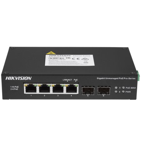 Коммутатор Hikvision DS-3E0106HP-E