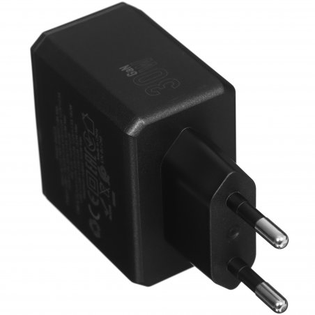 Сетевое зарядное устройство BOROFONE (6941991110689) BAS32A 1USB+1Type-C 3.0A QC3.0 PD 30W, черный