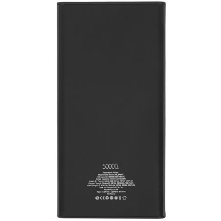 Портативный аккумулятор Perfeo Powerbank MOUNTAINS 50000 mAh/LED дисплей/PD + QC 3.0/Type-C/4 USB/Выход: 3A, max 22.5W/черный (PF_B4887)