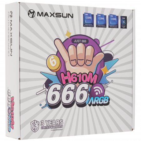 Материнская плата Maxsun MS-Challenger B460M-D ARGB B460, LGA1200, 2*DDR4, 1*PCIEx16, 1*PCIEx1, 1*M.2, 4*USB3.2Gen1, 6*USB2.0, 2*SATA3.0, 1G, DP, HDMI, M-ATX, RTL