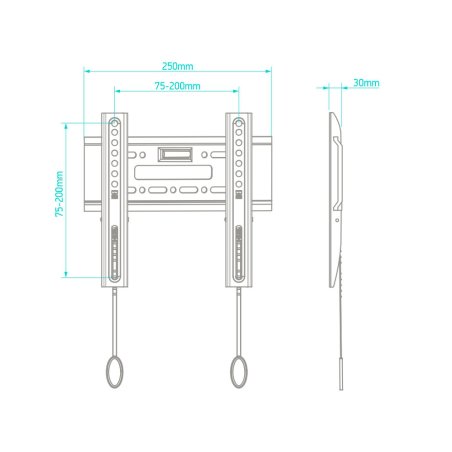 Кронштейн ONKRON FM1 для телевизора 17"-43" фиксированный, черный FM1