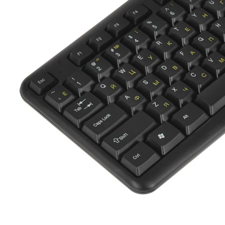 Клавиатура проводная ExeGate Professional Standard LY-331L2 (USB, полноразмерная, влагозащищенная, 104кл., Enter большой, длина кабеля 2,2м, черная, Color Box)