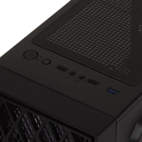Компьютерный корпус Miditower ExeGate EVO-8243-NPX600 (ATX, БП 600NPX с вент 12 см, 2*USB+1*USB 3.0, черный, 3 вент. с RGb подсветкой, боковая панель - закаленное стекло)