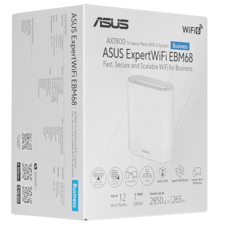 Бесшовный Mesh роутер Asus EBM68 (EBM68 (W-1-PK)) AX7800 100/1000/2500BASE-T белый