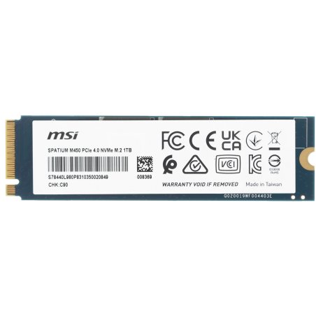 Накопитель SSD MSI PCIE 4.0 NVME M.2 500Gb SPATIUM M450 500Gb V1