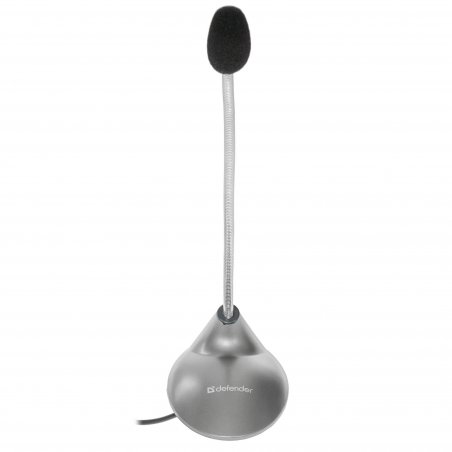 Микрофон компьютерный Defender MIC-111, серый, кабель 1,5 м