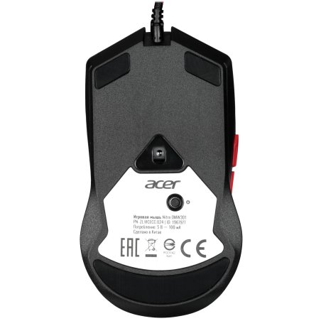 Мышь проводная Acer Nitro OMW301 черный, 7200 dpi, USB, кнопки - 6