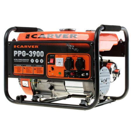 Электрогенератор бензиновый Carver PPG-3900A, 3.2 кВт, 67 дБ, 42 кг