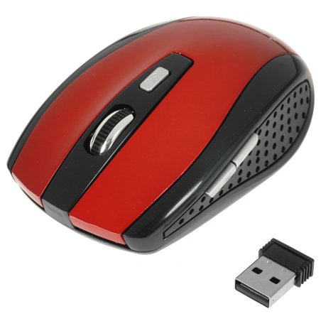 Мышь беспроводная Gembird MUSW-330-3 красный, 2400 dpi, радиоканал, USB, кнопки - 6