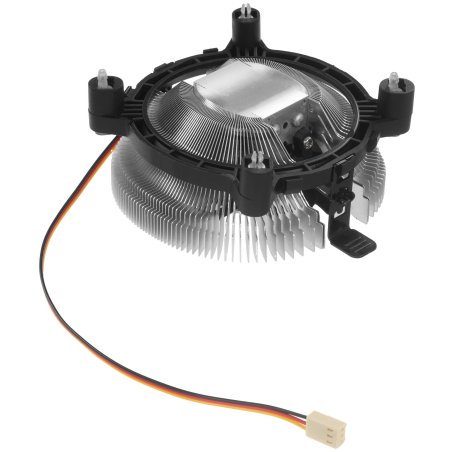 Кулер для процессора Crown CM-80 v2 серебристый/черный, 75 мм, алюминий, 2200 об/мин, 22 дБ, 3 pin, 65 Вт, 42 мм