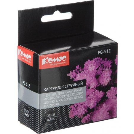 Картридж струйный PG-512Bk (2969B007) черный (401 стр.) для Canon PIXMA MP240, 260, 480
