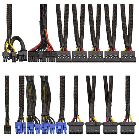 Блок питания ExeGate 900PPX (EX222114RUS), 900Вт, 80 PLUS Bronze, 140мм, модульный, черный
