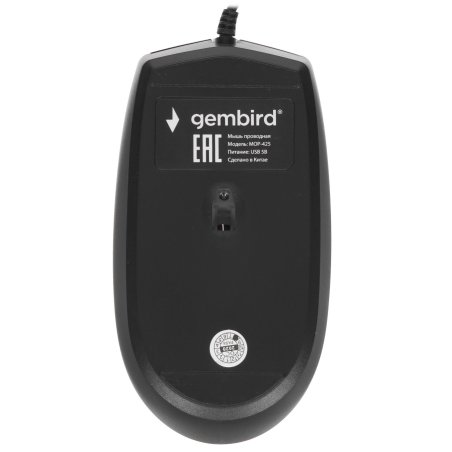 Мышь проводная Gembird MOP-425 черный, 1000 dpi, USB, кнопки - 3