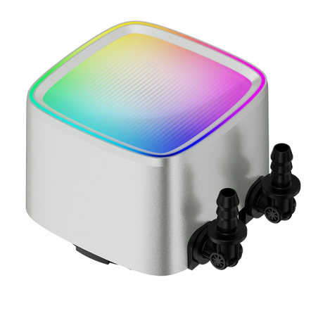 Система жидкостного охлаждения Water Cooling System Geometric Future Eskimo Pro 360 (240W, 360мм, ARGb, белый/ Fans: 3x120мм, 80.81CFM, 34.2dBA, 2000RPM/ Pump height 54мм, 3200RPM, Rad thickness 27мм/ S: 1851, 1700, 1200, 115X, 2011, 2066, AM5, AM4)