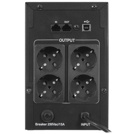 Источник бесперебойного питания ExeGate SpecialPro UNB-2200.LED.AVR.EURO.RJ.USB 2200VA/1300W, LED, AVR, 4 евророзетки, RJ45/11, USB, черный