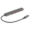 Концентратор Vention OTG USB 3.2 Gen 2 Type-C на 4 USB порта + USB-C PD Серый - 0.15м.