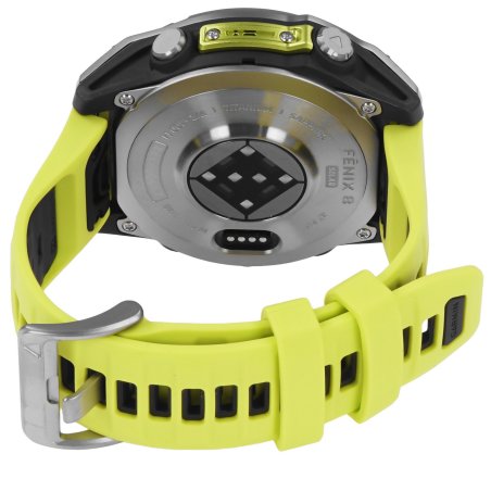 Умные часы Garmin Fenix 8 Solar Sapphire, 1.6" AMOLED, Wi-Fi, Bluetooth, NFC, 100м, серый / желтый