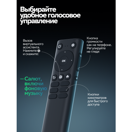 Телевизор Sber 32" SDX-32F3112 FULL HD черный СМАРТ ТВ Салют ТВ