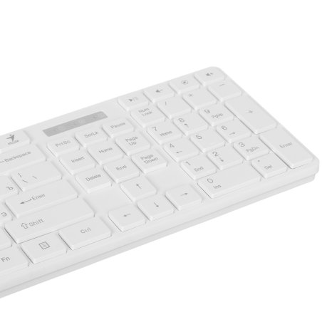 Клавиатура проводная Genius SlimStar 126 wired keyboard белый color (12 Multimedia Function Keys and 4 dedicated Hotkeys for Quick Coммands, Ultra-Slim Keycaps)