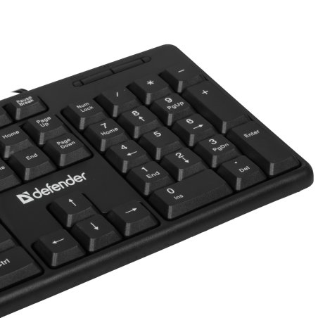 Клавиатура проводная Defender Element HB-190, USB, черный