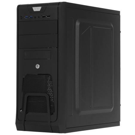 Компьютерный корпус Miditower ExeGate CP-603UB Black, ATX, (без БП), 2*USB+2*USB 3.0, Audio, замок блокировки кнопки питания