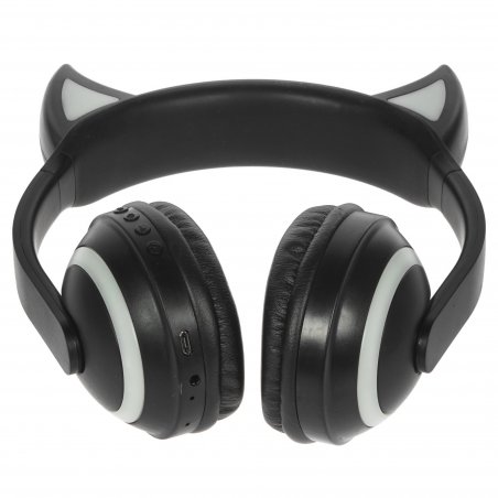 Беспроводные/проводные наушники QUMO Party Cat BT 0027 бежево-розовый, накладные, Bluetooth + проводной, кошачьи ушки, до 7 ч