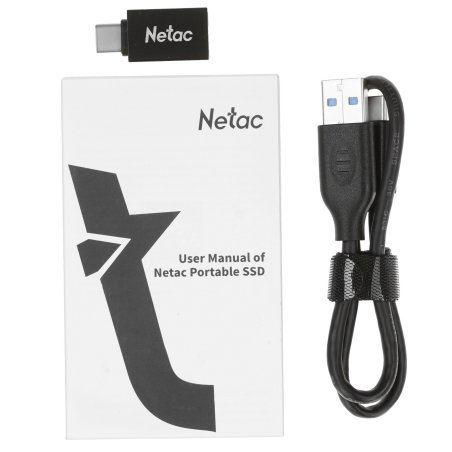 Внешний SSD Netac Z7S, 2TB, USB 3.2 Gen 1 Type-A, R/W 550/480, черный
