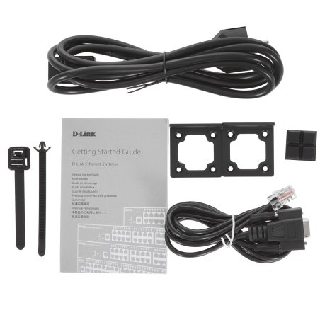 Коммутатор D-Link DGS-1250-28XMP/A1A, L2 Smart Switch with 24 10/100/1000Base-T ports and 4 10Gbase-X SFP+ ports (24 PoE ports 802.3af/802.3at (30 W), PoE Budget 370W).16K Mac address, 802.3x Flow Control, 4K
